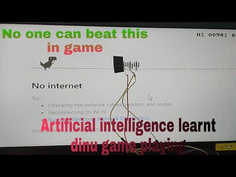 #DinugameplayedbyArduino  Arduino dinu game project||AI learnt playing game.