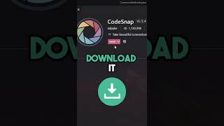 Snap a sleek pic of your code. #coding #shorts #extensions #vscode