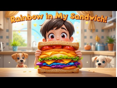 Rainbow in My Sandwich 🌈🌈| @cartoonkingdom-46 Kids Nursery Rhyme