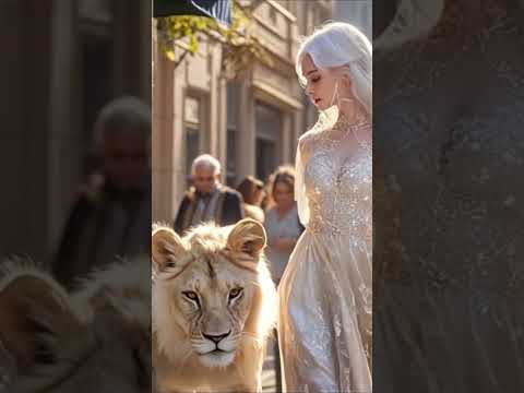 सुंदर लड़की ने शेर के साथ नहाया | Lion Bathing with Beautiful Girl | Viral Wildlife Video 2025