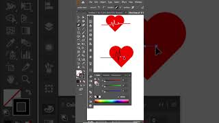 Heart logo design, Heartbeat icon - Love Graphic design ECG #shorts