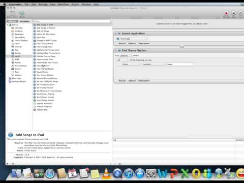 MAC OS X Automator create calendar alarm