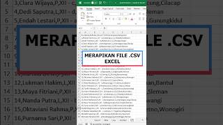 Merapikan file CSV yang berantakan di Excel  #excel #exceltips #exceltricks