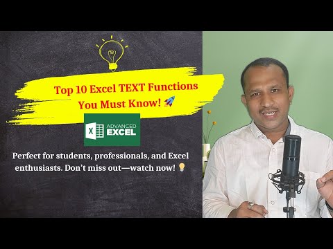 Top 10 Excel TEXT Functions You Must Know | Excel for beginners