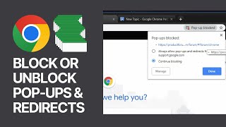 How To Block or Unblock Pop-ups Redirects in Google Chrome 🌐