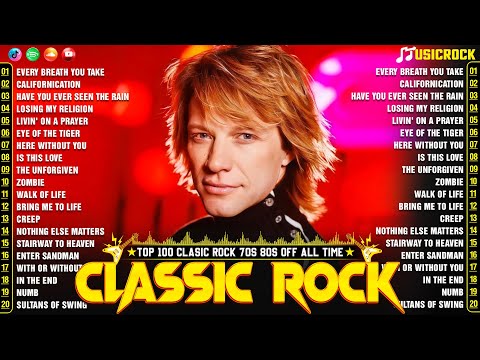 ACDC, Guns N Roses, U2, Aerosmith, Queen, Bon Jovi, Metallica🔥Best Classic Rock Songs 70s 80s 90s