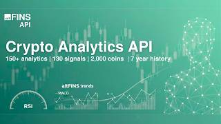 Crypto Analytics Data API for Algorithmic Trading, Bots, Apps, AI Agents and Trading Signals