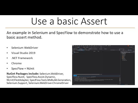 Using a basic assert in Selenium, SpecFlow and C# - Part 5