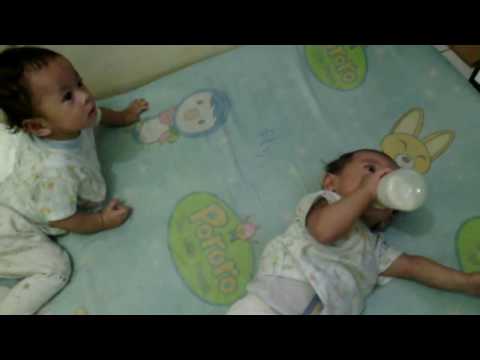 Funny Twin Baby 1 (Rayyan & Zayyan "Milk Bottle Fight")