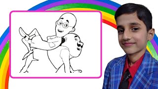 Motu Patlu Cartoon Character Drawing by Little Drawing Master   How to Draw Motu Patlu