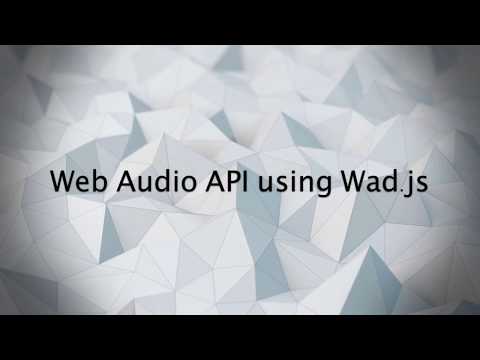 Web Audio API using Wad.js
