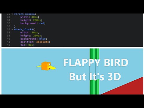 CSS Flappy Bird but it's 3D