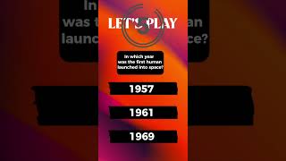 In which year was the first human launched into space?