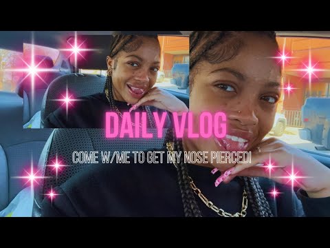 GETTING MY NOSE PIERCED?! | DAILY VLOG | come run errands w/me | book store, tattoo shop, school ᥫ᭡