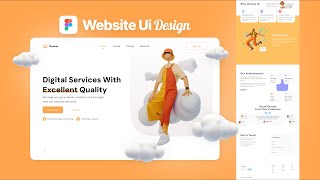 Modern & Simple Full Website UI Design: UI/UX Skills Showcase Figma Tutorial