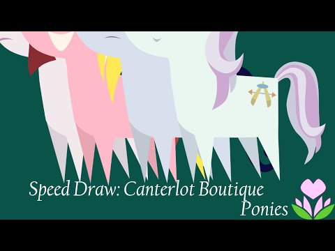 Speed Draw: Canterlot Boutique Background Ponies