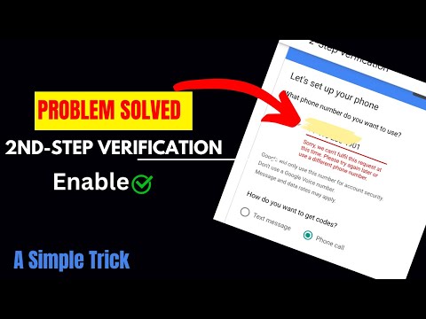 Youtube 2nd-step Verification Problem Solve in 2024 | How To Active 2 step verification