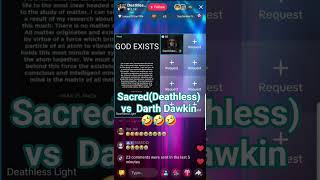 Sacred Cruelty Challenges Darth Dawkins LOL!