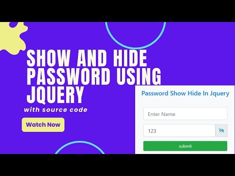 How to make jQuery Show Hide Password with eye icon