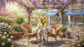 Spring Vibes 🌸 Garden Café with Jazz ☕ Smooth Jazz Music & Warm Breeze