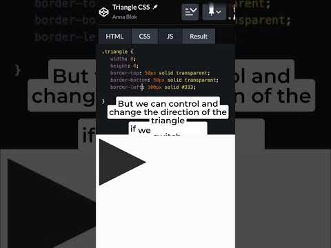 How to make a triangle in CSS #shorts #css #html