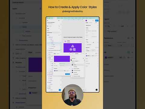 How to create and apply color styles in Figma. #figmatutorial #designwithdestiny