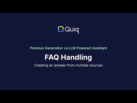 FAQ Handling - Creating an answer from multiple sources | Quiq