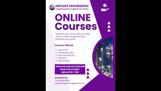 Grow your career with #piping #design and #analysis #courses @implant engineering