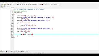 How to search an element in 1-D array | C Language #clanguage #cprogramming #coding #array