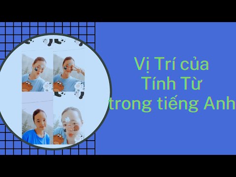 Vị trí của Tính Từ trong tiếng Anh