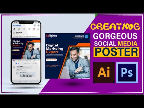 Professional social media post design | Adobe Illustrator tutorials | Graphics Design Tutorials