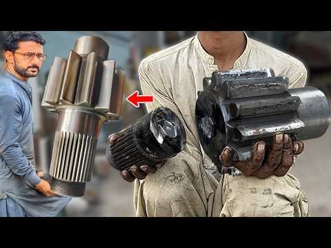 How to Rebuild a Broken Pinion Gear | How Broken Gear Pinion Restored | Pinion Gear Restoration