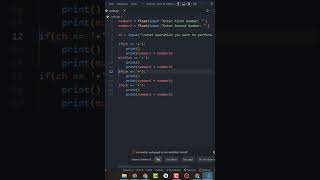 How To Create Simple Calculator in Python - #Shorts