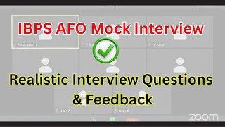 IBPS AFO Mock Interview Recording Real Interview Questions & Feedback #ibpsafo2025 #ibpsafointerview