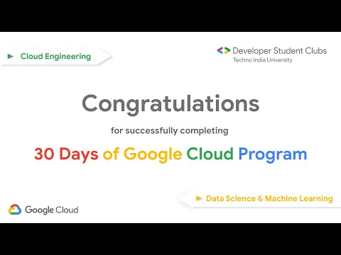 DSC TIU || 30 Days of Google Cloud || Successful Participants