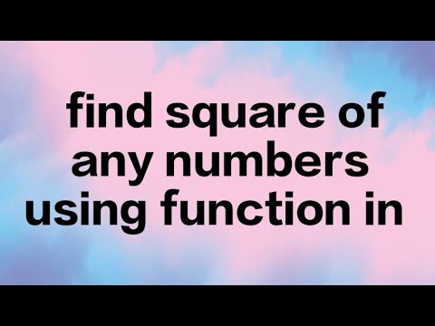 Program to find square of any number using function in C