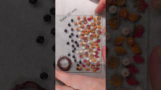 Miniature Fall Wreath 🤎🍁🍂🖤#polymerclay #fimo #myfimo #miniature #diy ##tutorial #SweetMiniDollHouse
