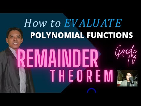📌REMAINDER THEOREM: HOW to EVALUATE Polynomial Function by SYNTHETIC DIVISION & REMAINDER THEOREM