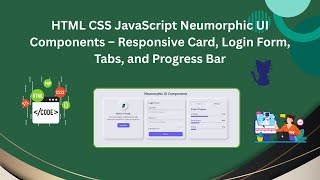 Neumorphic UI Components with HTML, CSS & JavaScript | Modern Soft UI Design Tutorial 💻✨