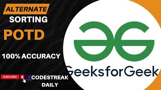 Alternate Sorting || POTD || GeeksforGeeks || 100% Accuracy || Python Easy Solution || Daily Streak