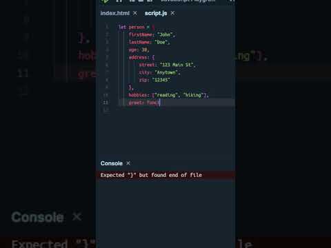 JavaScript Objects in 60 Seconds! 🔥#shorts #short #coding #programmingfun