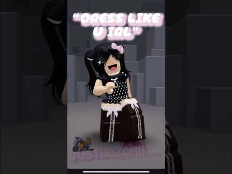 "dress as u irl" (can someone tell me made the original 🙏) #robloxavatar #roblox #irl
