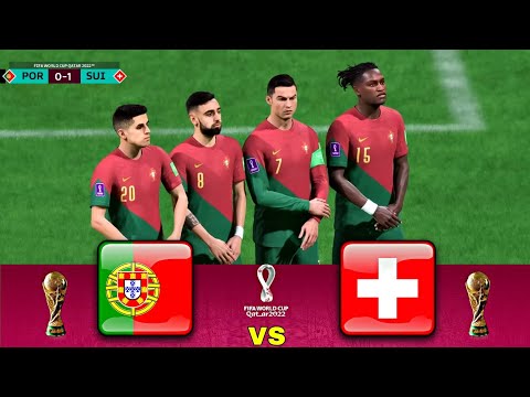 PES - PORTUGAL VS SWITZERLAND -  FIFA WORLD CUP 2022 QATAR - Full Match All Goals HD - Gameplay