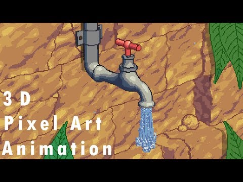 Pixel Art Animation : Water Tap