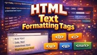 HTML Text Formatting Tags Explained | Beginner Tutorial with Examples