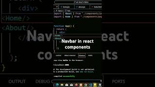 NAVBAR IN REACT COMPONENTS #react #webdevelopment #webdesign #javascript