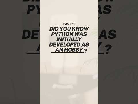 Did you know python was initially developed as a hobby? #ai #python #learnpython #coding