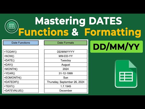Master date functions and date formatting 15-Minute Guide - Google Sheets