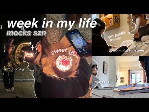 ⋆˚୨୧ productive week in my life 🍂🧸 || mocks szn, sweet 16 bdayy, study cram etc