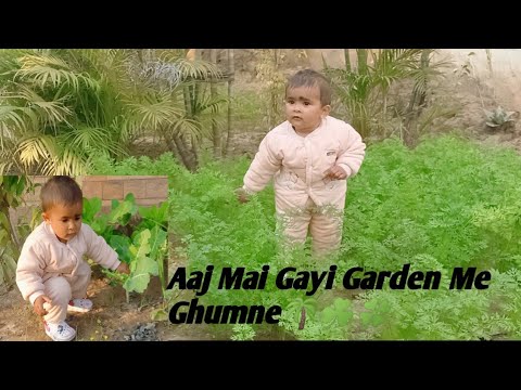 Aaj Mai Gayi Garden Me Ghumne🌴☘️🍀//cute baby vlogs//Baby Girl Videos//cute baby video//viral vlog